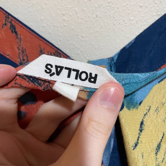 Rolla's Eve Painted Tulip Button Front Midi Dress - Picture 11 of 14